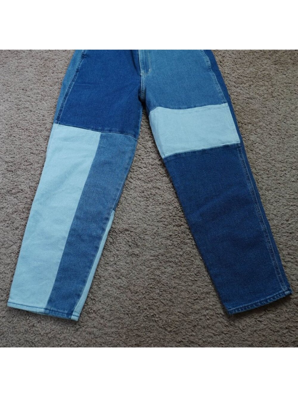 Hollister Jeans Womens 5S Blue Ultra High Rise Mom Patchwork Denim Stretch - Picture 8 of 9
